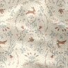 Printed Double Gauze KIRSTEN Ecru / Gray